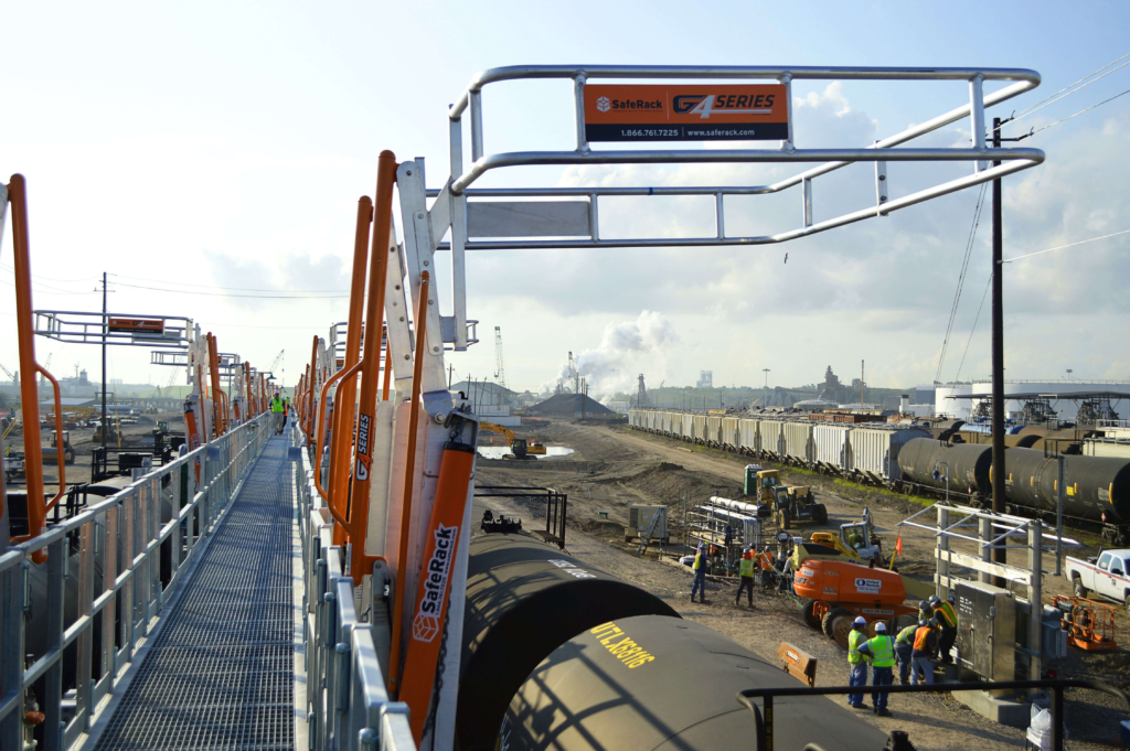 SteelRailcar Rack with Fall Protection